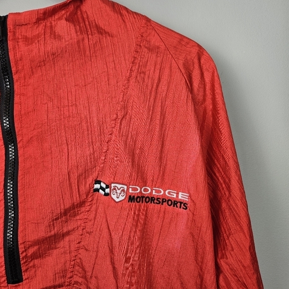 Dodge Motorsports Black Red Zip Windbreaker Large - Picture 3 of 7